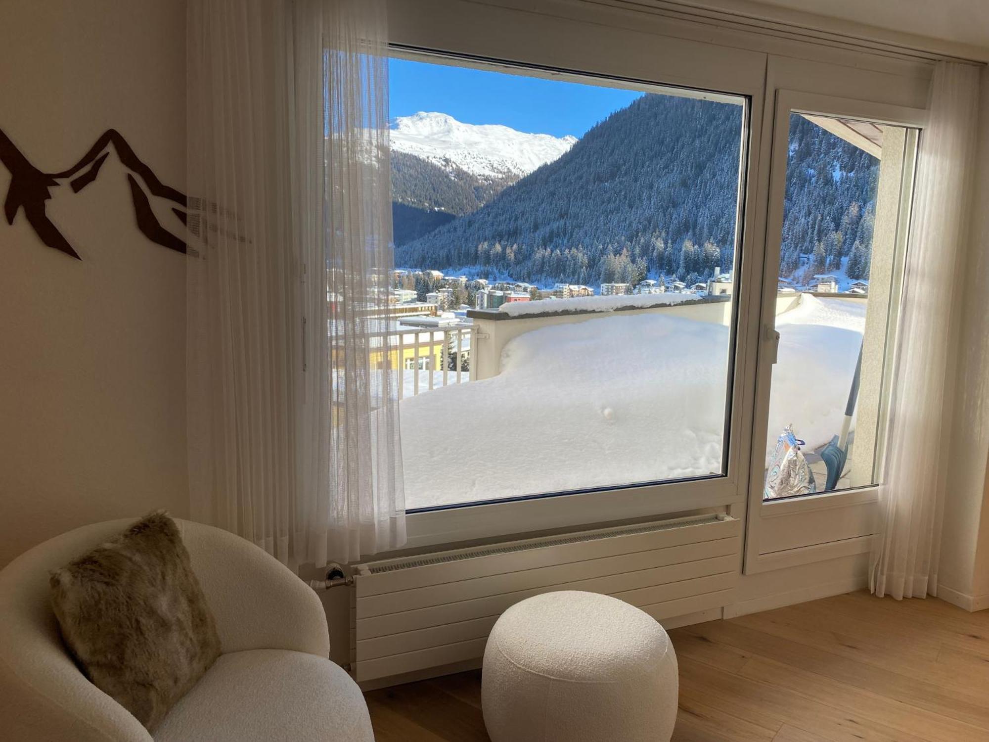 Wef Apartment Mit Weitsicht Davos Extérieur photo